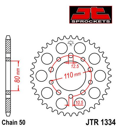 Звезда задняя JT Sprockets JTR 1334.43